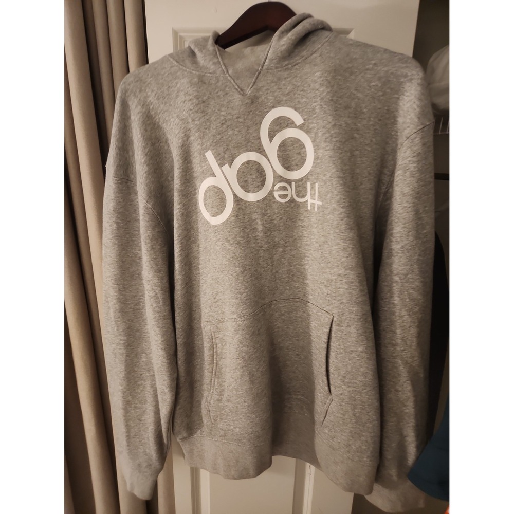 Gap x Stranger Things Hoodie Gray Upside Down Logo Season 4 Pullover Size LT